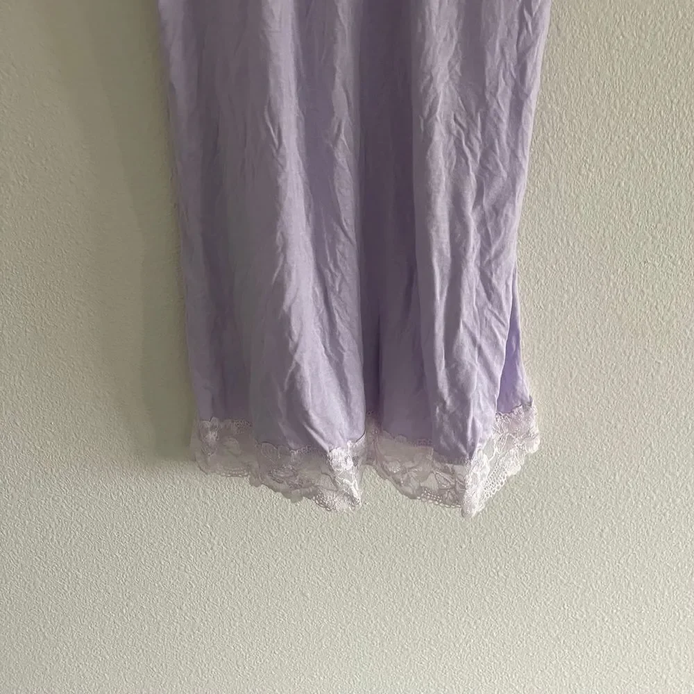 Victoria's Secret Purple Lace‎ Modal Nightgown Slip Dress Size Small - Picture 6 of 14